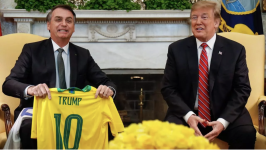 Jair Bolsonaro et Donald Trump à la Maison Blanche en 2019. © Alan Santos, PR