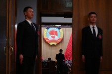 The Great Hall of the People in Beijing on Tuesday, before the opening ceremony of the Chinese People’s Political Consultative Conference. PHOTO: GREG BAKER/AGENCE FRANCE-PRESSE/GETTY IMAGES