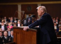 Donald Trump s'addresse au Congres le 4 Mars 2025. Photo WIN MCNAMEE/Getty IMAGES/AFP