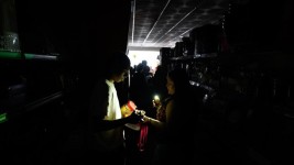 People buy groceries in a Lisbon store amid a power outage affecting much of Portugal. The electricity issues also occurred in Spain and parts of France. (Adri Salido/Getty Images)
