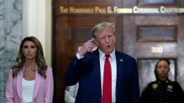 Donald Trump, à la Cour suprême de l'État de New York (Photo d'archives)  Photo : Getty Images / AFP / TIMOTHY A. CLARY