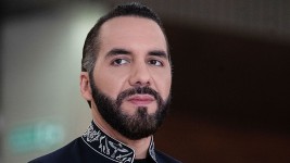 El Salvador's President Nayib Bukele is pictured before a meeting at the Costa Rican presidential house in San Jose on November 11, 2024. Ezequiel Becerra/AFP/Getty Images