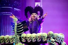 Lady Gaga performed in several show-stopping outfits for her set at Coachella — dubbed "Gagachella" by fans.  Kevin Mazur/Getty Images