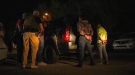 Agents from ICE and various Florida law enforcement agencies make arrests near Miami, Florida this week. ICE