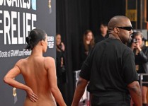 Kanye West and model Bianca Censori arrive for the 67th Annual Grammy Awards at the Crypto.com Arena in Los Angeles on Feb. 2, 2025. Robyn Beck, AFP Via Getty Images