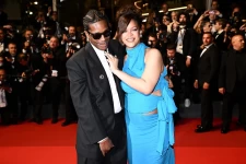 A$AP Rocky and Rihanna arrived onto the red carpet decked out in Saint Laurent and Alaïa. Stephane Cardinale/Corbis/Getty Images
