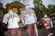 Harvard University merchandise for sale in Cambridge, Massachusetts, on 28 May. Photograph: Nicolaus Czarnecki/ZUMA Press Wire/Shutterstock