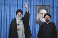 Iranian supreme leader, Supreme Leader at an event marking the anniversary of the death of his predecessor in Tehran on Wednesday. Photo: Office of the Iranian Supreme Leader/Associated Press
