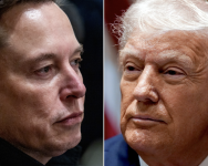 Elon Musk and Donald Trump. Composite: Getty, Shutterstock