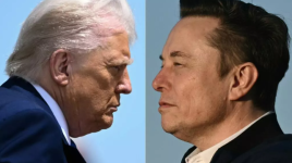 US President Donald Trump and former top advisor Elon Musk hurled insults at each other in a spectacularly public fallout on social media this week © Brendan SMIALOWSKI / AFP/File