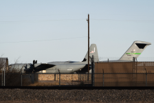 A US air force Boeing C-17 used for deportation flights at Biggs army airfield in Fort Bliss, Texas. Photograph: Justin Hamel/AFP via Getty Images