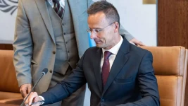 Péter Szijjártó, ministre hongrois des Affaires étrangères et du Commerce. (Lev Radin// SIPA)