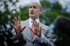 White House deputy chief of staff Stephen Miller talks to reporters outside of the White House West Wing on May 9, 2025 in Washington, D.C.    (Chip Somodevilla / Getty Images)
