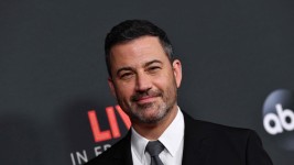 US television host Jimmy Kimmel. (Photo by Chris Delmas / AFP)