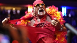 Hulk Hogan was always a commanding and flamboyant presence. (AP Photo/Alex Brandon)
