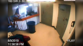 A still from a surveillance video released by the US authorities in connection to Jeffrey Epstein’s death. ©  US DOJ