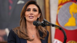 White House Presidential Counselor Alina Habba delivers remarks before being sworn in as the interim U.S. Attorney for New Jersey in the Oval Office at the White House on March 28, 2025 in Washington, DC.  Andrew Harnik/Getty Images