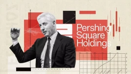 Le fondateur du hedge fund Pershing Square, Bill Ackman, est un adepte des joutes médiatiques. (Collage Arnaud Poilleux, Bloomberg)