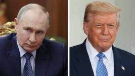 La dernière rencontre de Donald Trump et Vladimir Poutine remonte à juin 2019 en marge d’un sommet du G20 au Japon. via REUTERS / Mikhail Metzel / REUTERS / Jessica Koscielniak