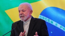 Brazilian President Luiz Inacio Lula da Silva at a press conference, Beijing, China, May 14, 2025. © Getty Images / VCG