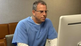 California Department of Corrections and Rehabilitation Erik Menendez appeared virtually for the hearing from the San Diego prison where he is housed
