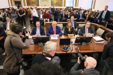 Donald Trump sits in New York State Supreme Court during his civil fraud trial on January 11, 2024. Michael M. Santiago/Getty Images/File