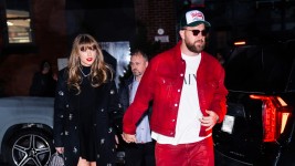 On the "New Heights" podcast, Taylor Swift said, "This all started when Travis very adorably put me on blast on his podcast, which I thought was metal as hell." (TheStewartofNY/GC Images)