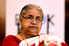 Sushila Karki, a former chief justice, in Kathmandu, Nepal, in 2018.Credit...Reuters