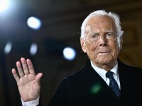 Armani died at home on Thursday. Picture: Julien De Rosa/AFP