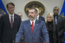 Erik Siebert, then-interim U.S. attorney for the Eastern District of Virginia, at the FBI field office in Manassas, Va., on March 27.Rod Lamkey / AP file