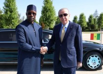 Le premier ministre sénégalais, Ousmane Sonko, et le président turc, Recep Tayyip Erdogan, à Ankara, le 7 août 2025. HANDOUT / AFP