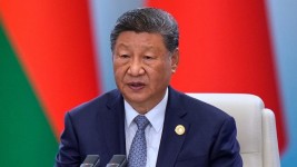 Chinese President Xi Jinping speaks at the Shanghai Cooperation Organization (SCO) summit, Tianjin, China, September 1, 2025. ©  Suo Takekuma / Pool Photo via AP