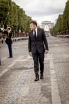 Emmanuel Macron au défilé du 14 juillet à Paris. (Albert Facelly/Libération)