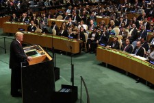 President Donald Trump addresses the 73rd United Nations General Assembly on September 25, 2018, in New York. Spencer Platt/Getty Images/File