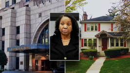 A Google Map view of the Four Seasons hotel and condominiums in Atlanta, Georgia and of a home in Ann Arbor, Michigan, both tied to Federal Reserve governor Lisa Cook. (Google Maps/Getty Images / Google Maps)