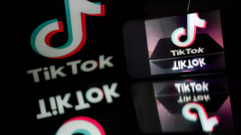 Le logo de la plateforme chinoise TikTok. © Loïc Venance, AFP