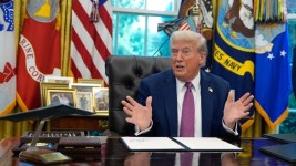 U.S. President Donald Trump, seen here in the Oval Office on Friday, and his administration lost six notable court cases in a six-day stretch. (Alex Brandon/The Associated Press)