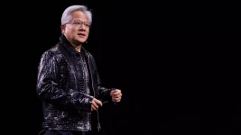 Jensen Huang, le patron de Nvidia. L'entreprise affiche un carnet de commandes de 500 milliards de dollars pour ses processeurs. (Photo Travis P Ball/Spus/Abaca)