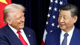 Donald Trump et Xi Jinping se sont rencontrés jeudi en Corée du Sud pour la première fois depuis le retour du président américain à la Maison-Blanche. (Photo Evelyn Hockstein/Reuters)