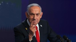 Israeli Prime Minister Benjamin Netanyahuwants ‘immediate implementation’ of the plan. Picture: Ronen Zvulun / POOL / AFP