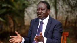 Kenya's president hailed veteran opposition leader Raila Odinga as a "giant of democracy". © Baz Ratner, Reuters