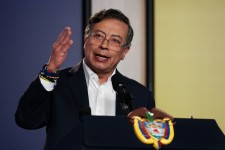 Colombian President Gustavo Petro speaks during a press conference at Casa de Narino in Bogota, Colombia, October 23. Luisa Gonzalez/Reuters