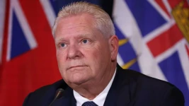 Getty Images / Doug Ford said the advert will still run over the weekend, but will be paused on Monday so that trade talks between Canada