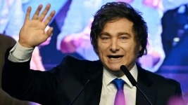 AFP via Getty Images / Javier Milei won nearly 41% of the vote in Argentina's midterm elections