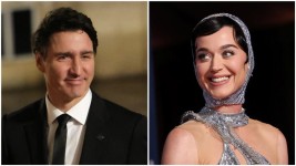 A composite photo featuring former prime minister Justin Trudeau, left, and U.S. singer Katy Perry. (Thomas Samson/AFP/Getty Images, Mario Anzuoni/Reuters)