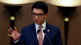 Reuters Madagascar's President Andry Rajoelina seen last week - he has not been seen since last Wednesday