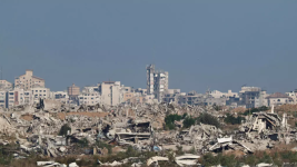 Des immeubles détruits à Gaza, le 25 septembre 2025. © Amir Cohen, Reuters