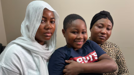 Amirat Fayemi, her brother Abdul Fayemi and her stepmother Rita Hotonu face deportation from Canada back to Nigeria. (Jacob Barker/CBC)