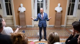 Le leader des républicains au Sénat, John Thune, le 10 novembre à Washington. (Photo Saul Loeb/AFP)