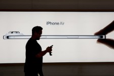 An ad for the iPhone Air at an Apple store in New York City in September. angela weiss/Agence France-Presse/Getty Images